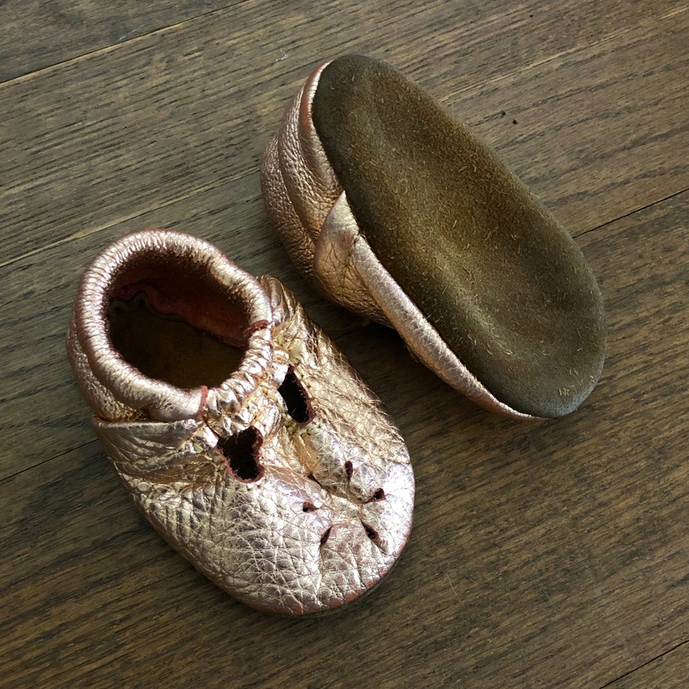 Starry Knight Design Rose Gold Baby booties size 2